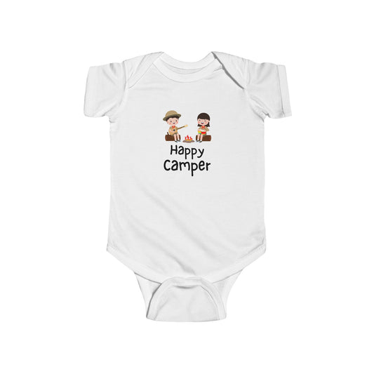 Infant Bodysuit, Happy Camper, Baby Onesie, Camping Baby Clothes, Outdoor Adventure, Nature Lover, Baby Shower Gift