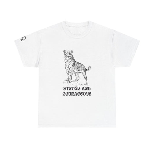 Strong and Courageous Tiger T-shirt, Unisex Cotton T-Shirt