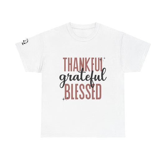 Doxa Thankful, grateful, blessed Faith inspired cotton T-shirt