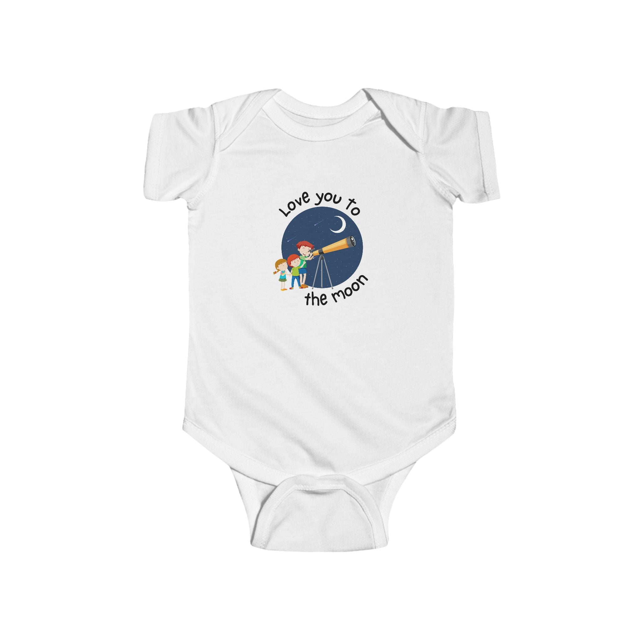 Love You to the Moon Baby Bodysuit, Soft Cotton Infant Onesie for Newborns & Toddlers, Perfect Baby Shower Gift or Everyday Wear, Baby