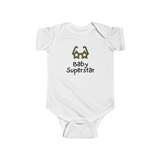 Baby Superstar Bodysuit, Cute Infant Outfit, Newborn Gift, Funny Baby Clothes, Baby Shower Gift, Toddler Wear