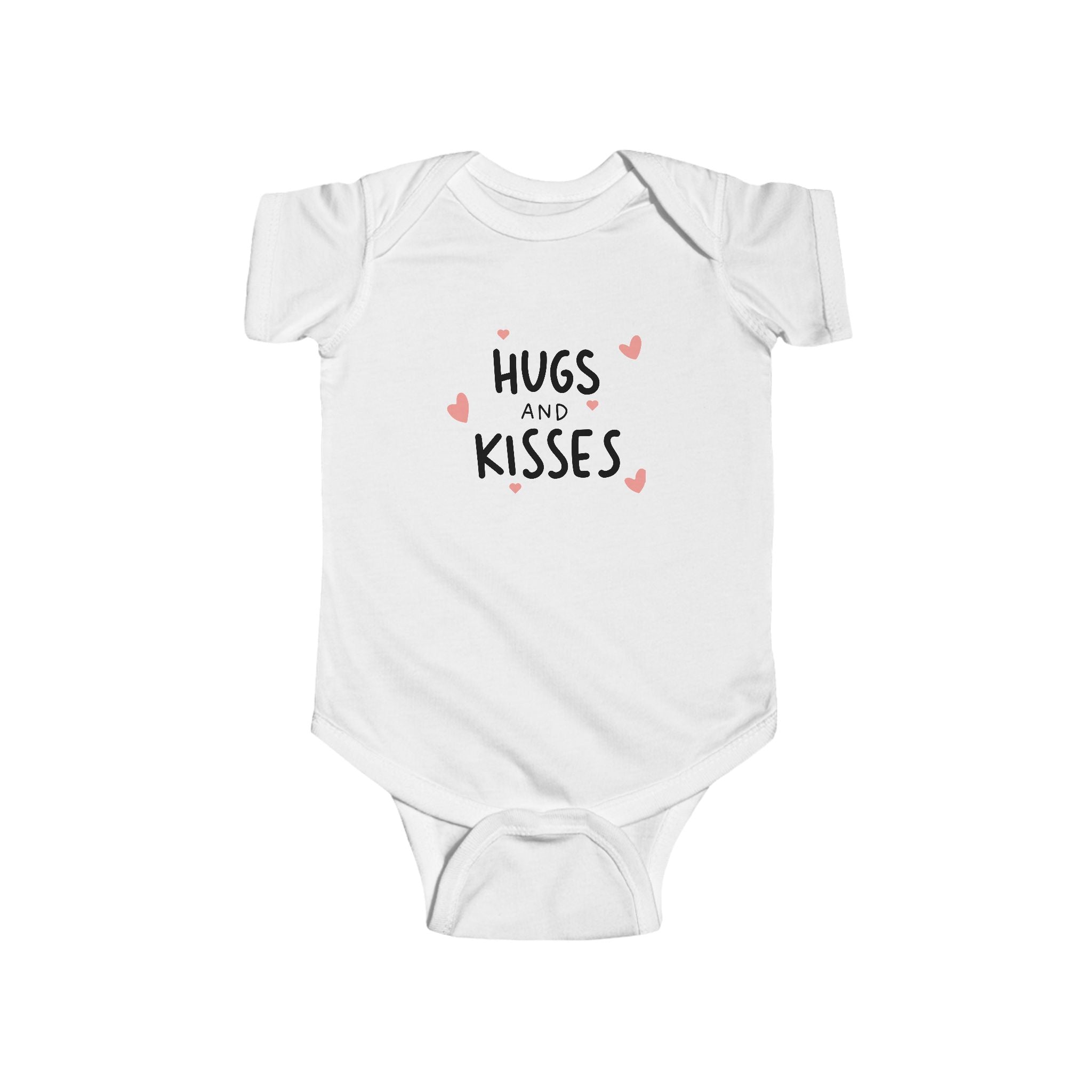 Hugs & Kisses Baby Bodysuit, Soft Cotton Infant Onesie for Newborns and Toddlers, Ideal Baby Shower Gift or Daily Wear