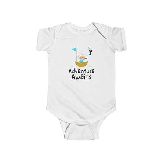 Adventure Awaits Baby Bodysuit, Soft Cotton Infant Onesie, Perfect Baby Shower Gif, baby clothes