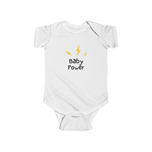 Baby Power Bodysuit, Super Soft 100% Cotton Infant Onesie, Adorable Baby Grow with Snap Closure, Perfect for Newborns & Toddler