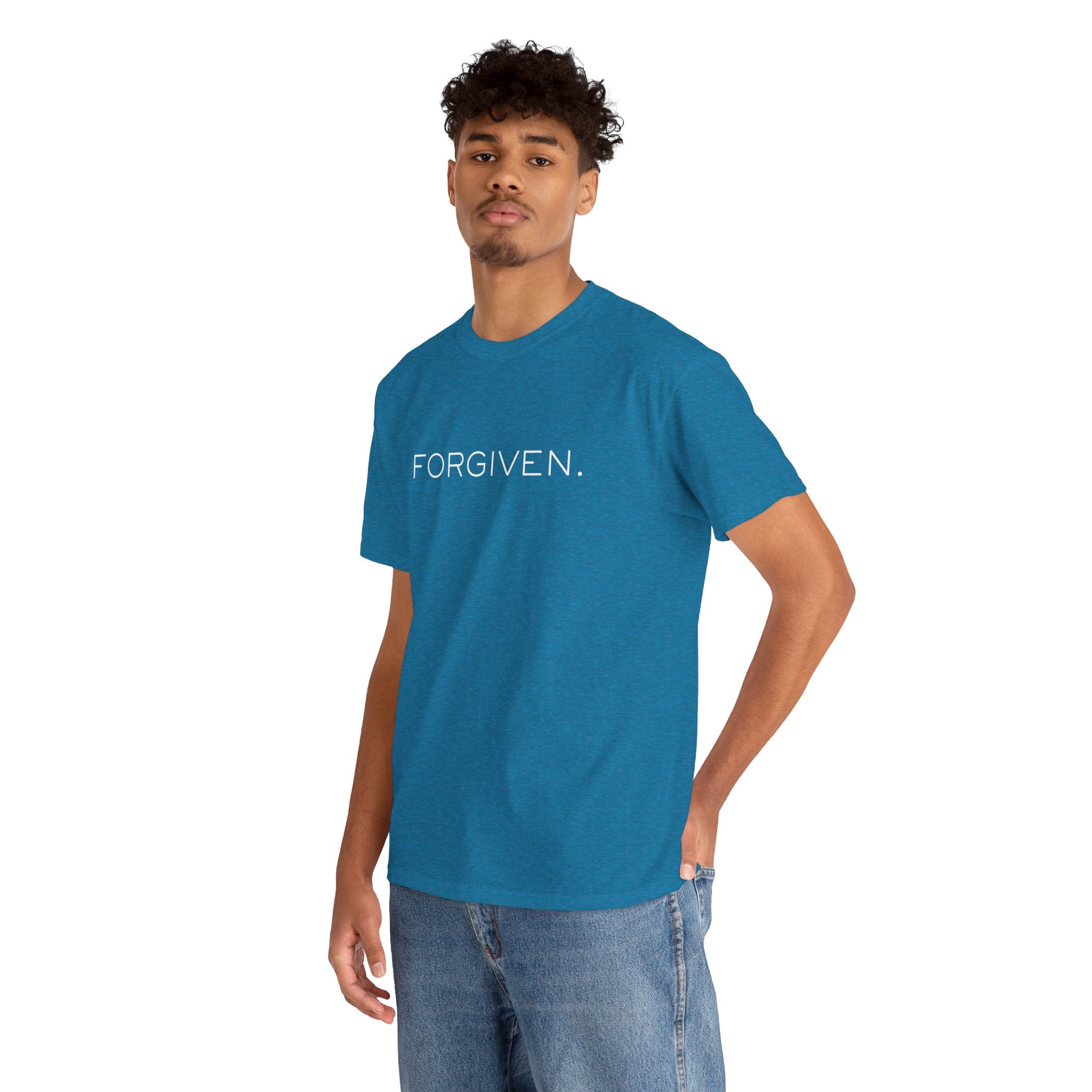 Forgiven Men's - Inspirational Graphic Tee for Everyday Wear - Heavy Cotton Tee