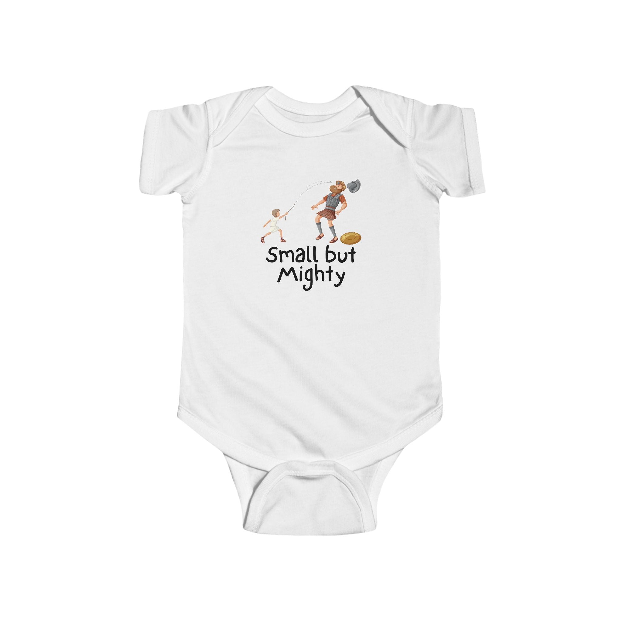 Small But Mighty Baby Bodysuit, Cute Infant Onesie, Gender Neutral Baby Shower Gift, Newborn Baby Grow, Soft Cotton Baby Outfi