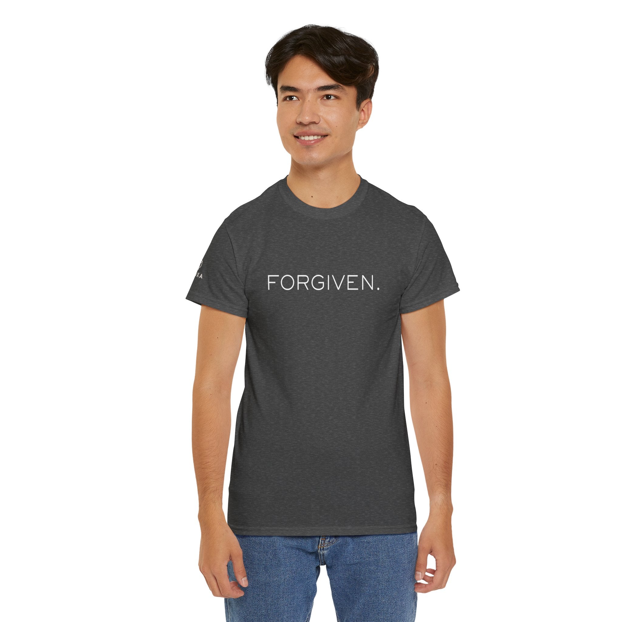 Forgiven Men's - Inspirational Graphic Tee for Everyday Wear - Heavy Cotton Tee