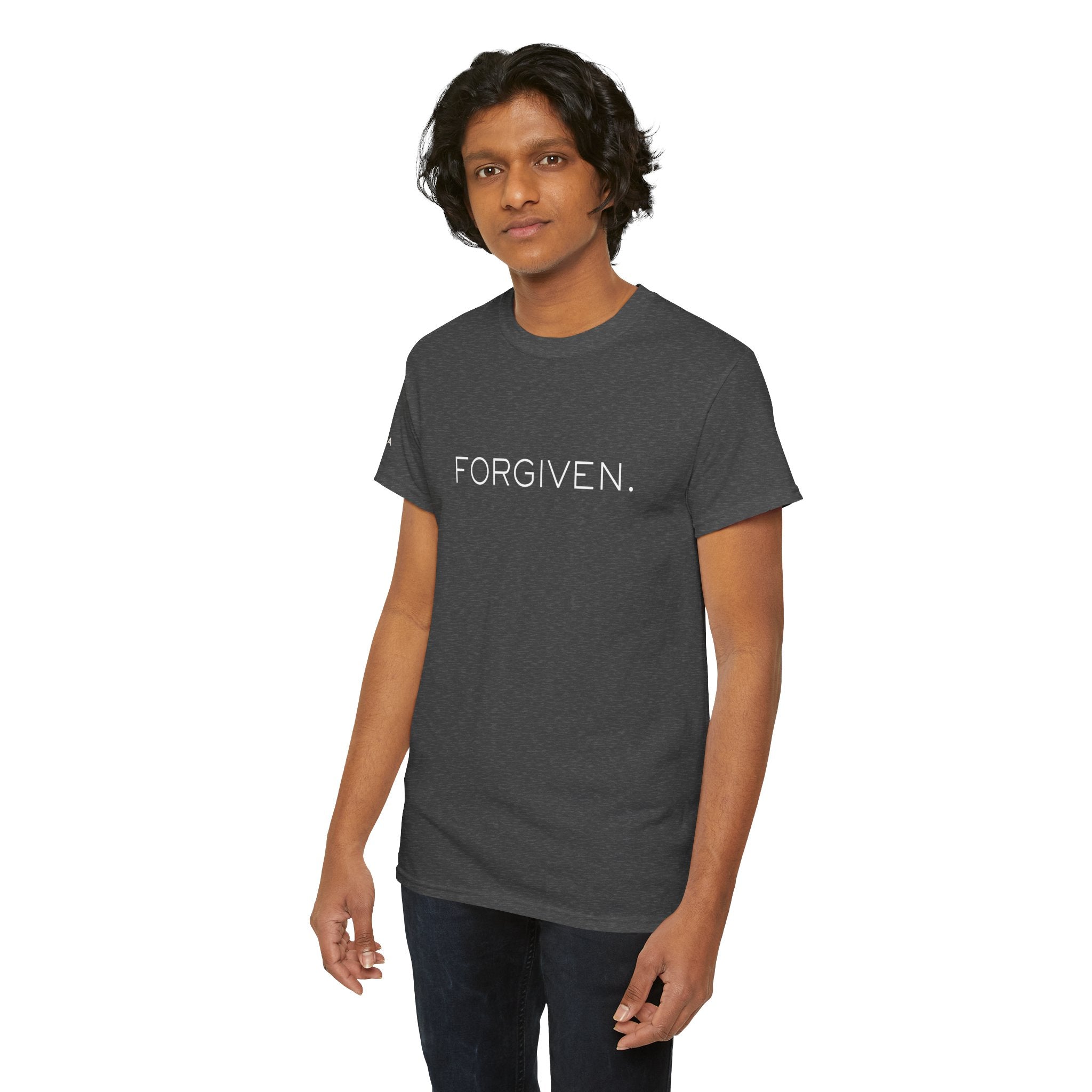 Forgiven Men's - Inspirational Graphic Tee for Everyday Wear - Heavy Cotton Tee