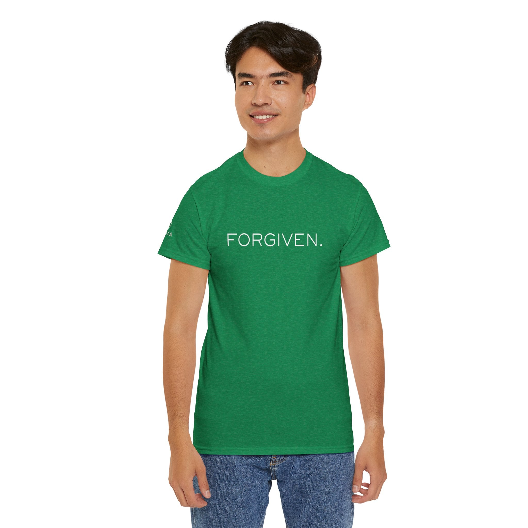 Forgiven Men's - Inspirational Graphic Tee for Everyday Wear - Heavy Cotton Tee